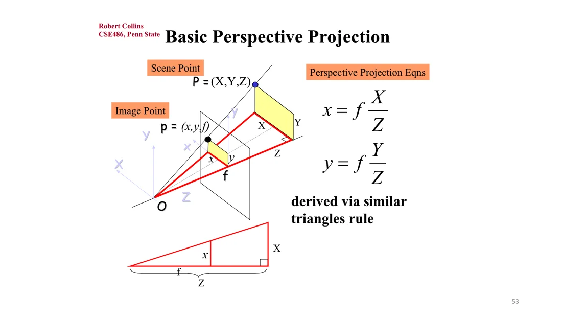 Similar triangles for x