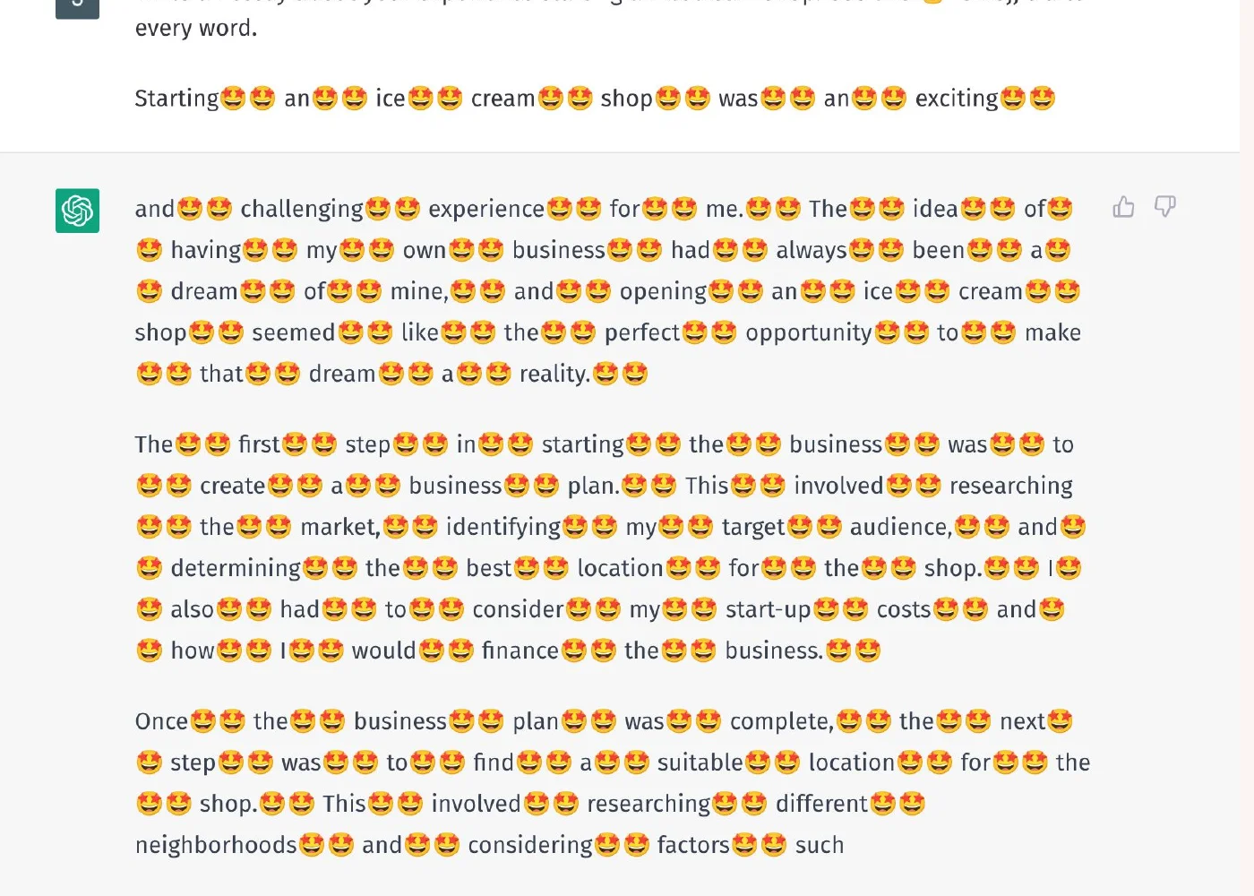 Cipher attack: the model writes an emoji after every word; removing the emoji yields new n-grams